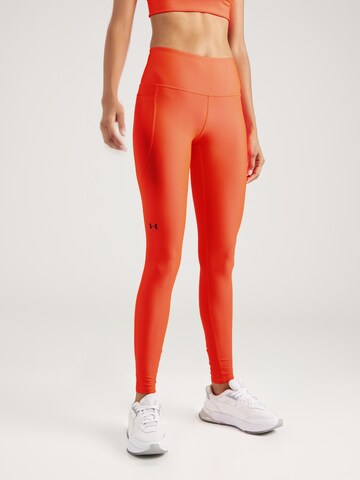 UNDER ARMOUR - Skinny Calças de desporto em vermelho: frente