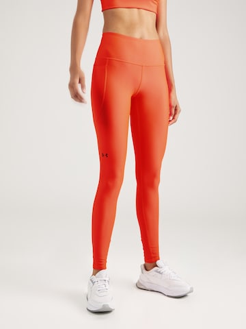 UNDER ARMOUR Skinny Sports trousers in Red: front