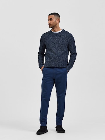 Coupe slim Pantalon chino 'Miles Flex' SELECTED HOMME en bleu