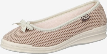 Manitu-Home Slippers in Beige: front