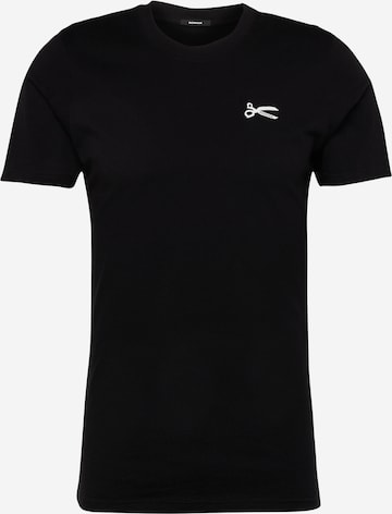 T-Shirt DENHAM en noir : devant