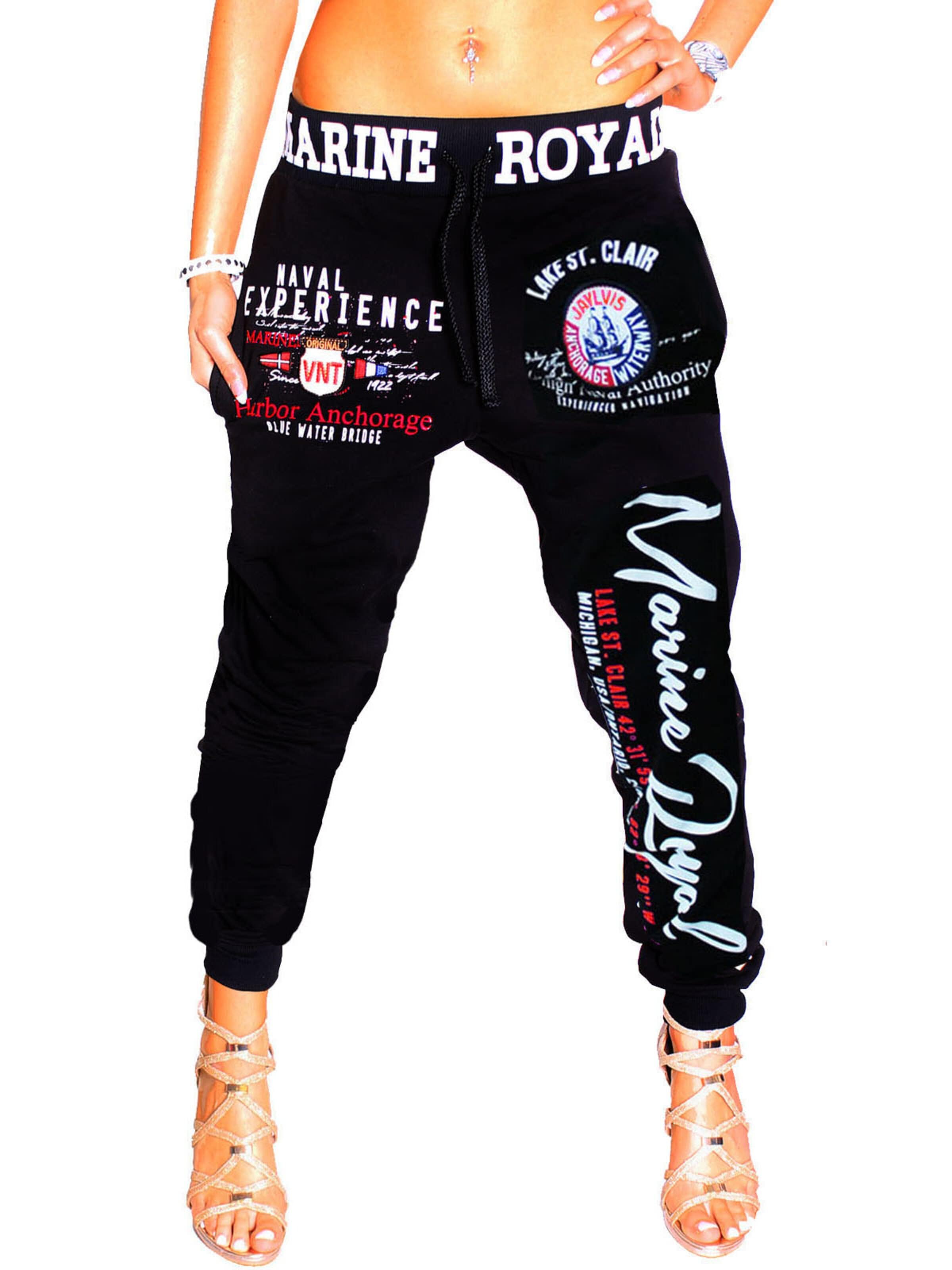 RMK Regular Workout Pants 'Marine Royal' in Black: front