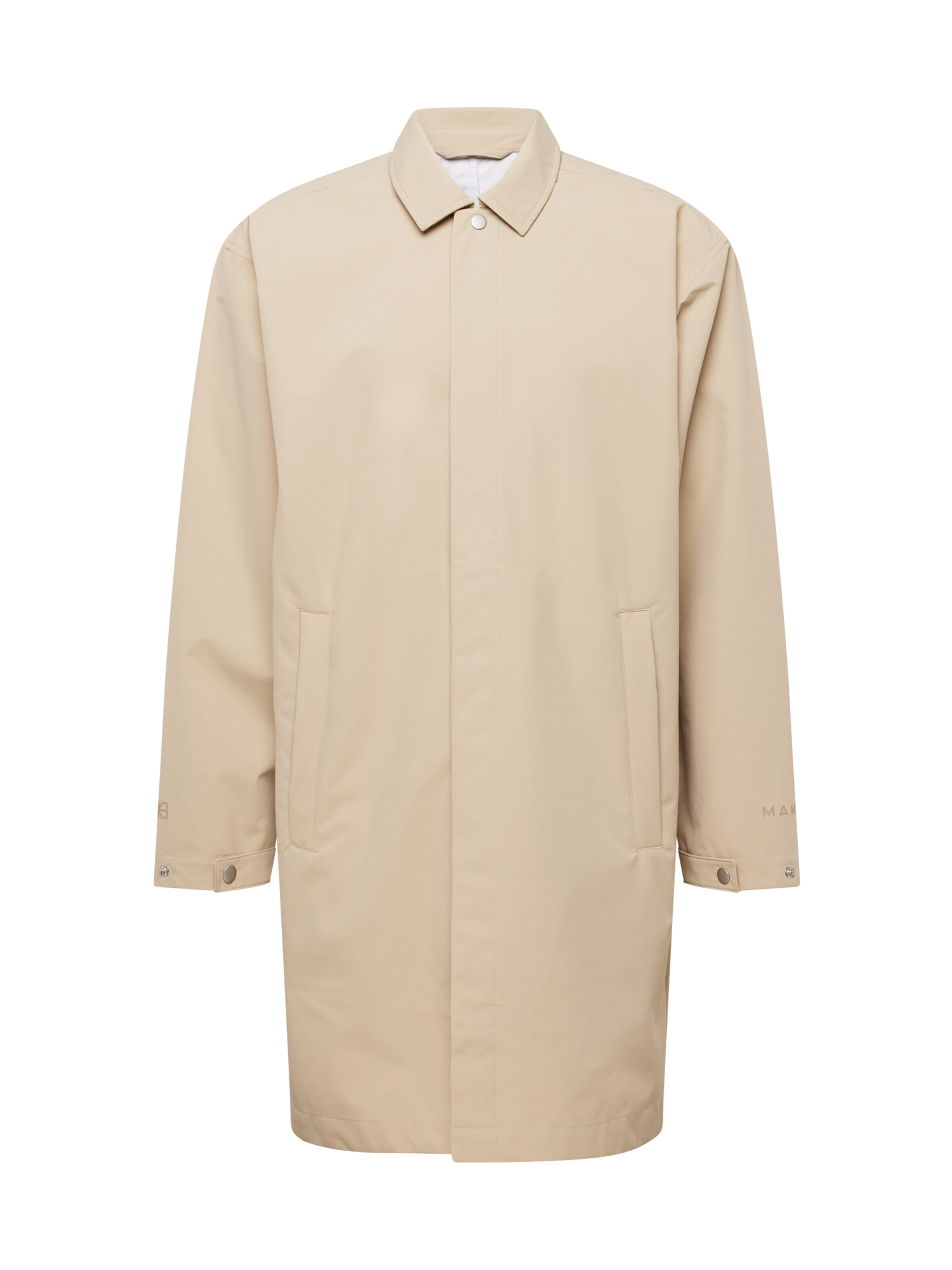 MAKIA - Sobretudo meia-estação 'Contour' em bege: frente