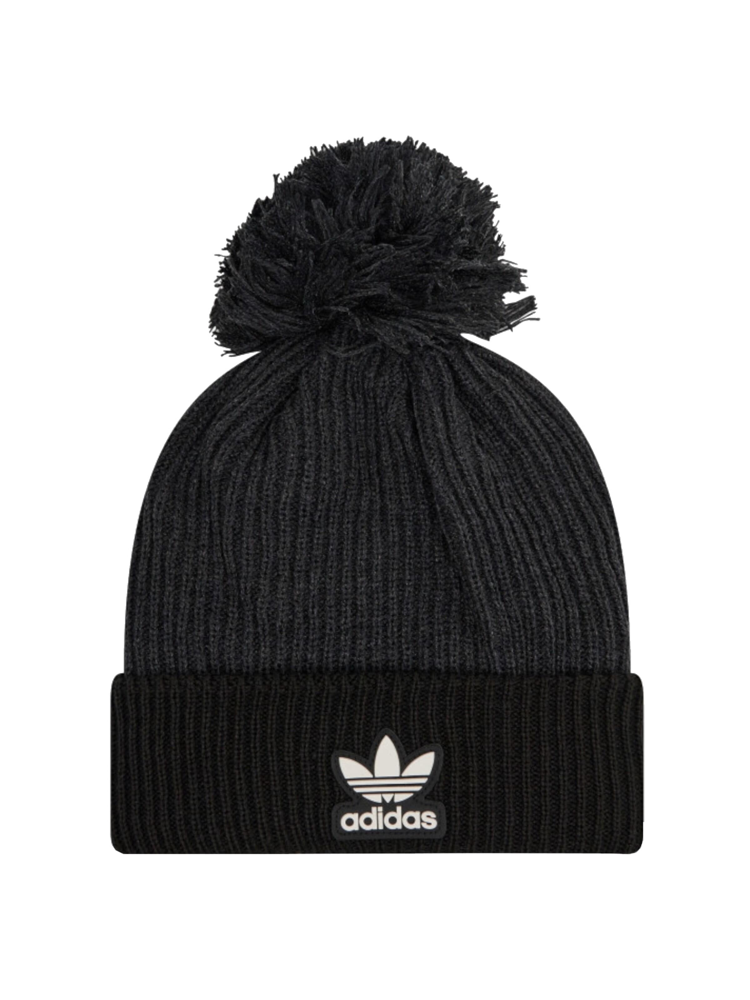 ADIDAS ORIGINALS Mütze 'adidas Adicolor Collegiate Pom Beanie'‌ in Schwarz: Vorderseite