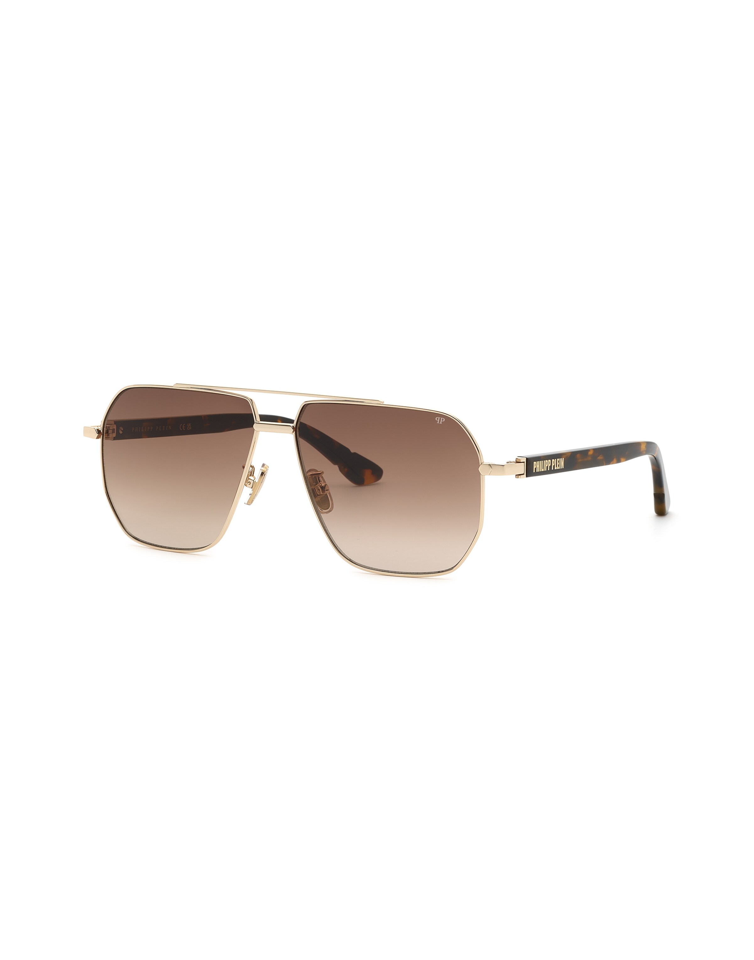 Philipp Plein Zonnebril in One Size in de kleur Bruin / Goud, Productweergave