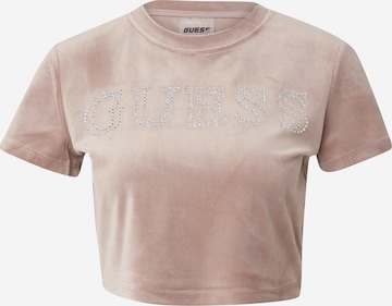 GUESS Sportshirt in Braun: Vorderseite