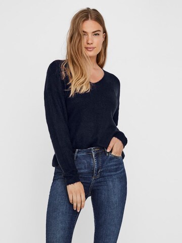 VERO MODA Sweater 'Crewlefile' in Blue