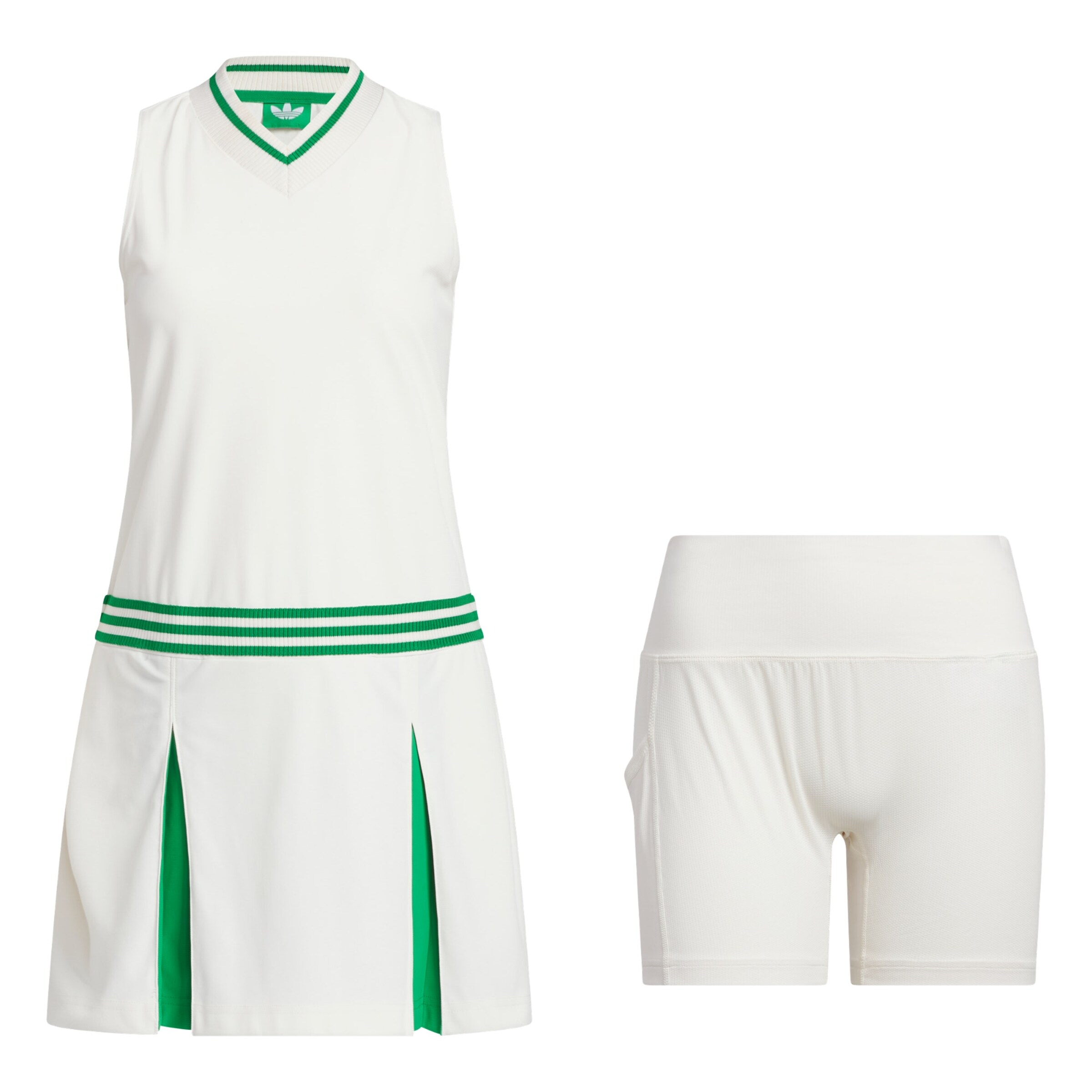 ADIDAS PERFORMANCE Set: Sportkleid mit Sportshorts &#x27;Originals&#x27; in Weiß: Vorderseite