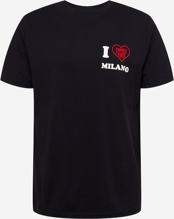 Family First - Camiseta 'I LOVE' en negro: frente