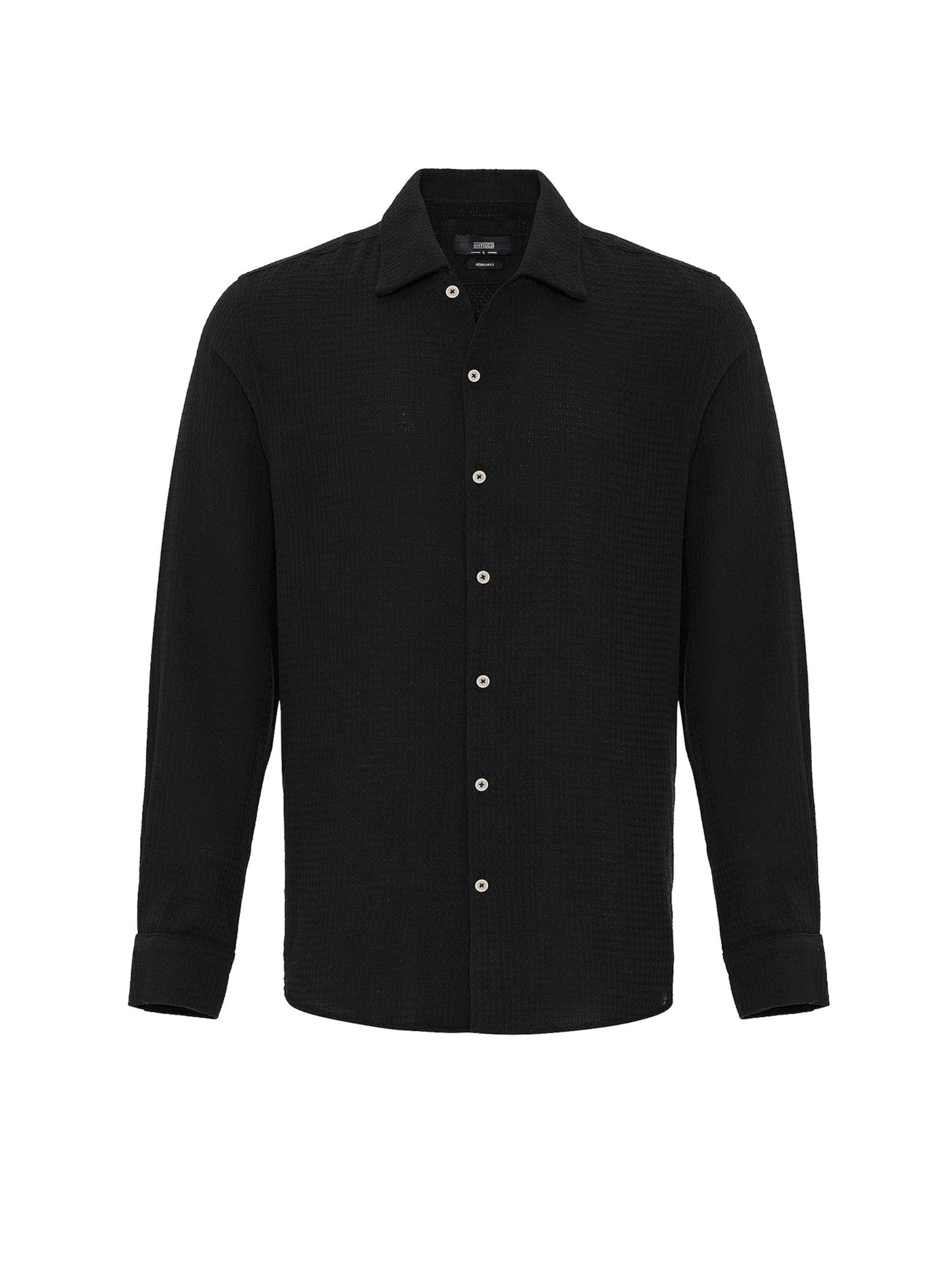 Antioch Regular Fit Skjorte i sort: forside