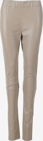 Maze Skinny Pants in Brown: front