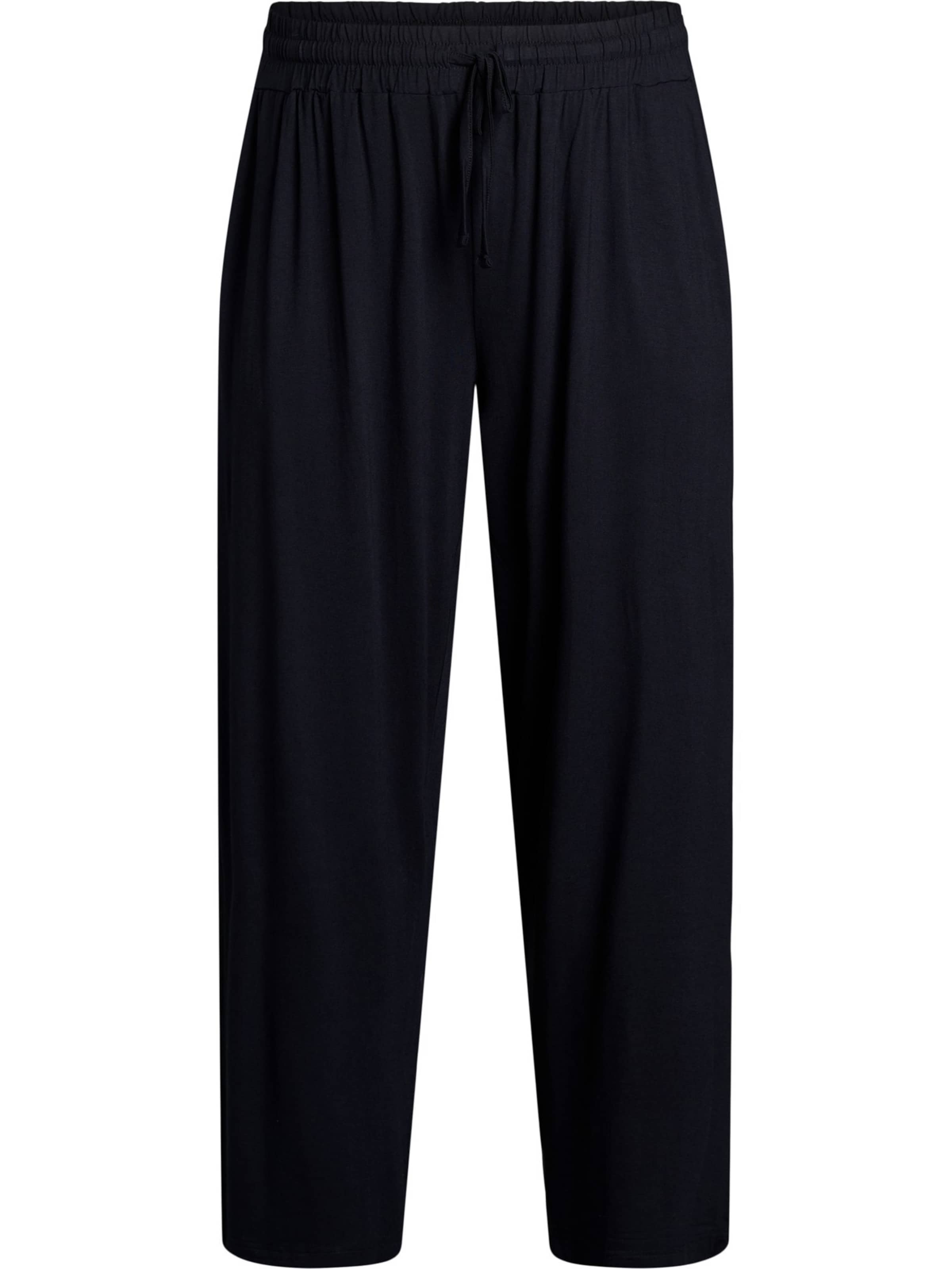 Zizzi Pidžaamapüksid 'MHALI', värv must: eest vaates