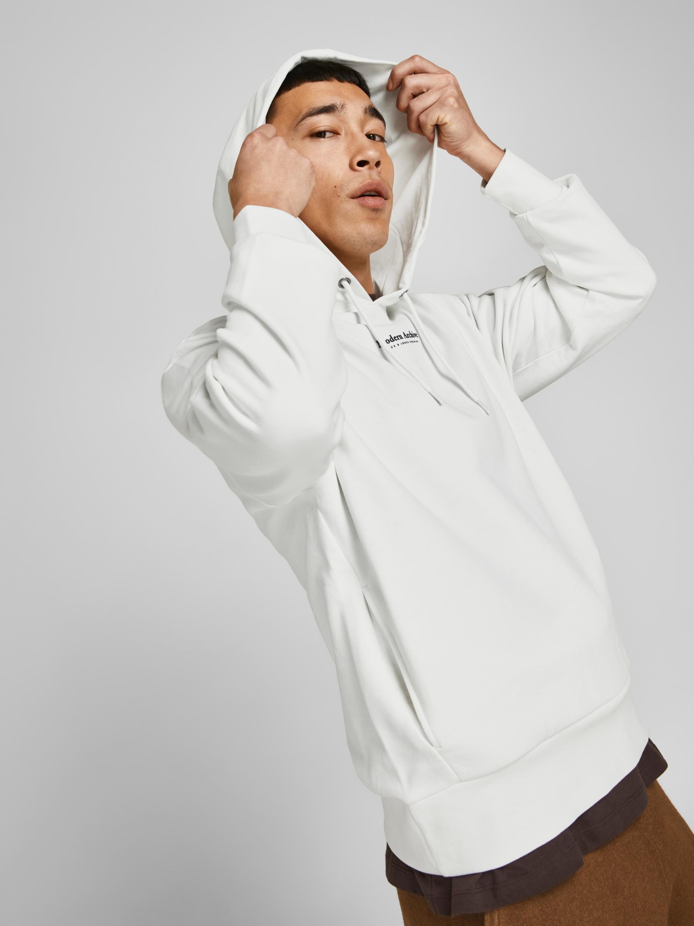 Männer Sweat JACK & JONES Sweatshirt 'Bluwoody' in Weiß - LD88864 Männer Sweat JACK & JONES Sweatshirt 'Bluwoody' in Weiß - LD88864