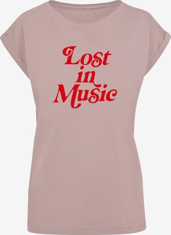 T-shirt 'Lost in Music' Mister Tee en rose : devant