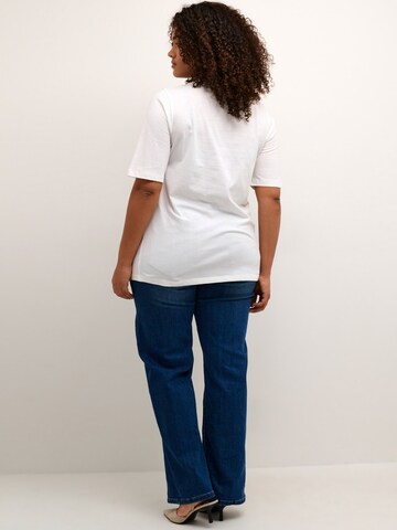 balta KAFFE CURVE Marškinėliai 'Cinna'