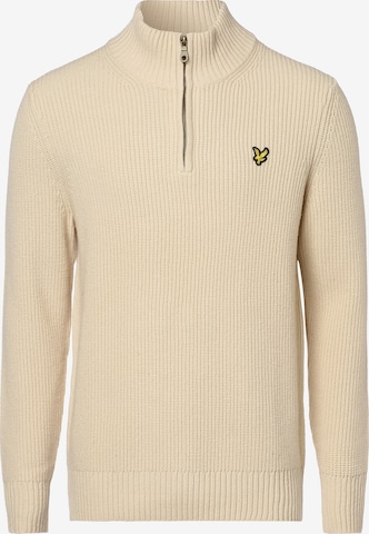 Pull-over Lyle & Scott en beige : devant