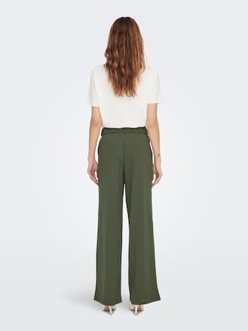 ONLY Wide leg Pleat-Front Pants 'Sania' in Green