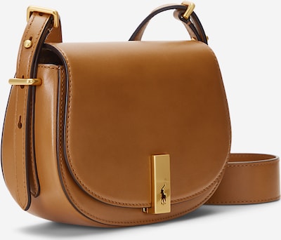 Rankinė su ilgu dirželiu iš Polo Ralph Lauren, spalva – ruda / Auksas, Prekių apžvalga