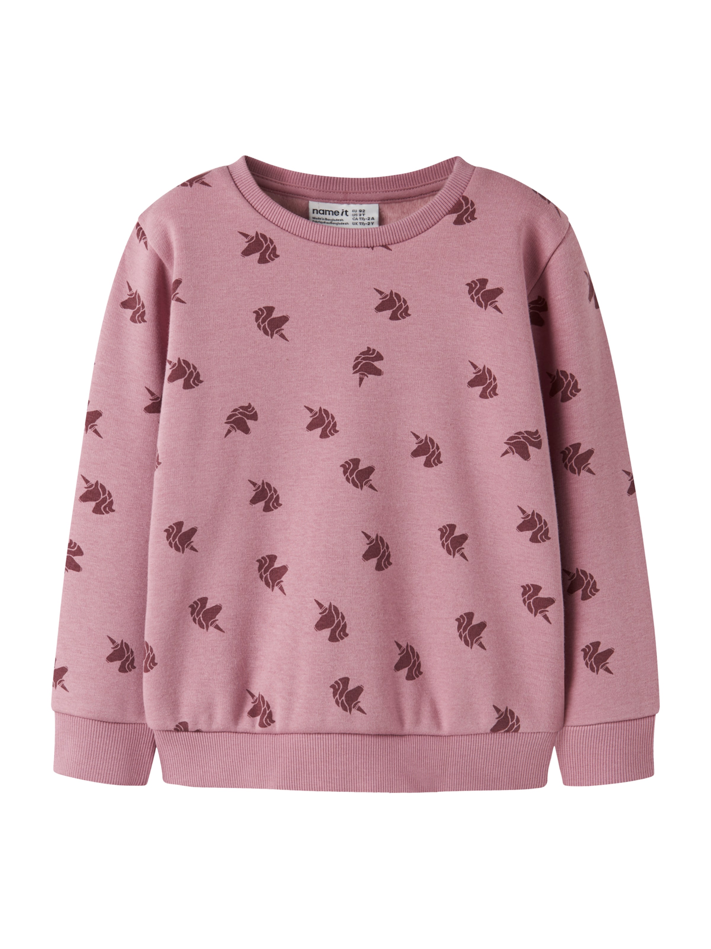 NAME IT Sweatshirt 'NMFDAVINA' i lilla: forside