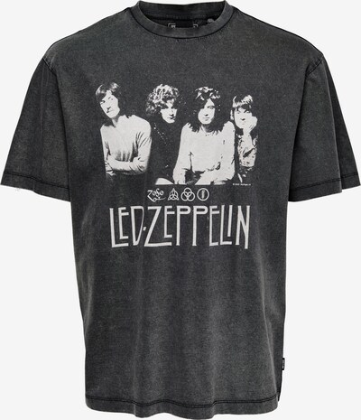 Only & Sons Majica 'Led Zeppelin' u crna / bijela, Pregled proizvoda