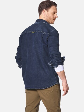 Jan Vanderstorm Comfort fit Button Up Shirt 'Olavik' in Blue