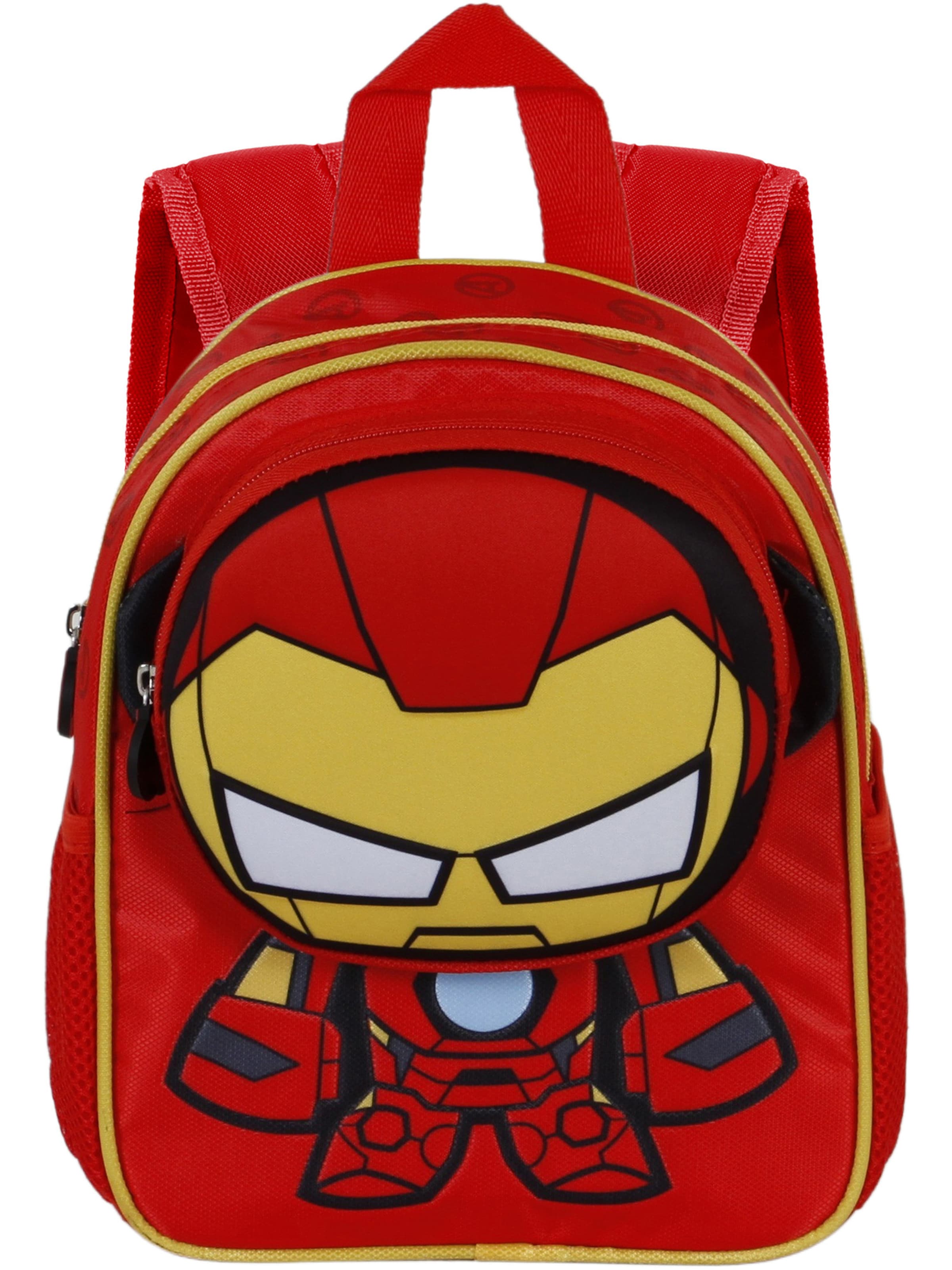 marvel Backpack 'Iron Man Bobblehead-Pocket' in Red: front