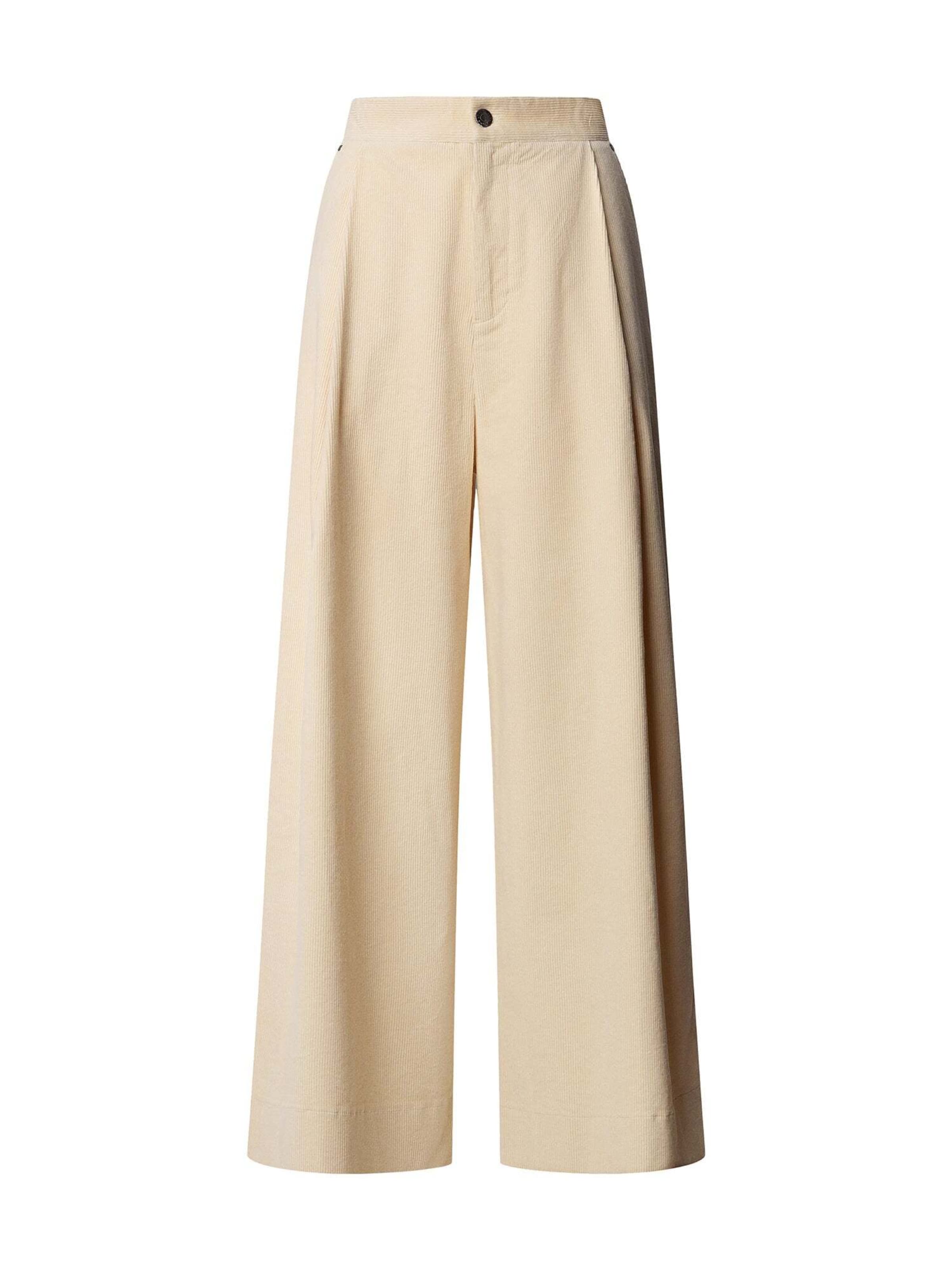 Wide leg Pantaloni con pieghe 'Khloe' di Pepe Jeans in bianco: frontale