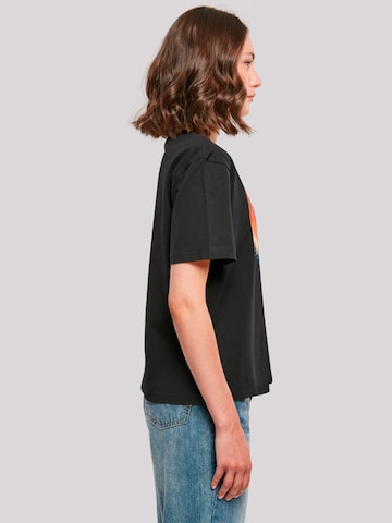 T-shirt 'Berg Sonnenuntergang Geometrisch' F4NT4STIC en noir