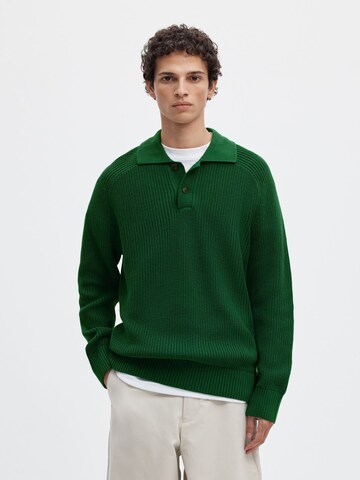 SELECTED Trui in Groen: voorkant