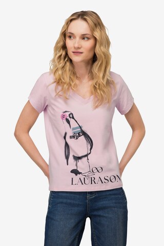 T-shirt LAURASØN en rose : devant