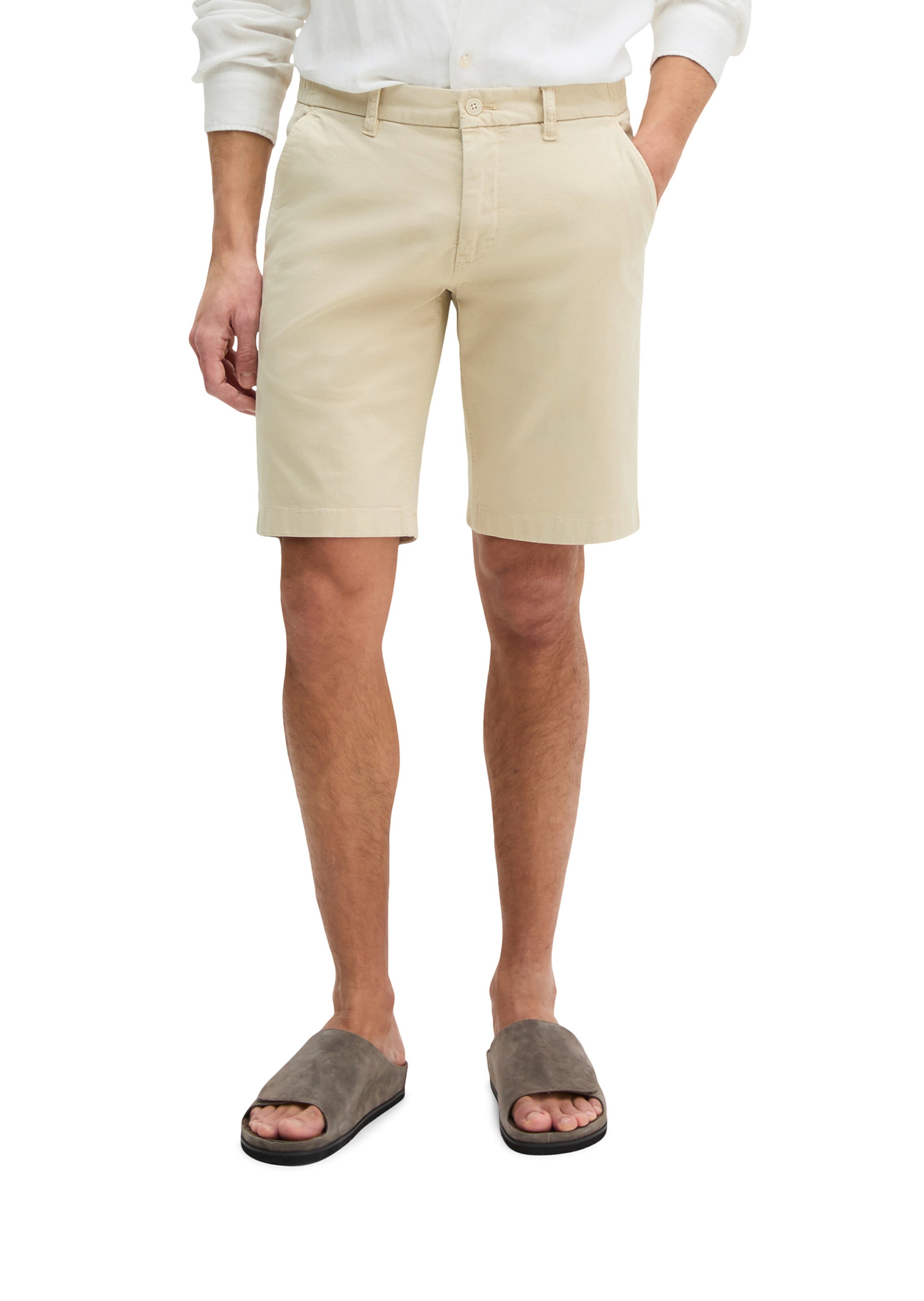Marc O'Polo Regular Trousers in Beige: front