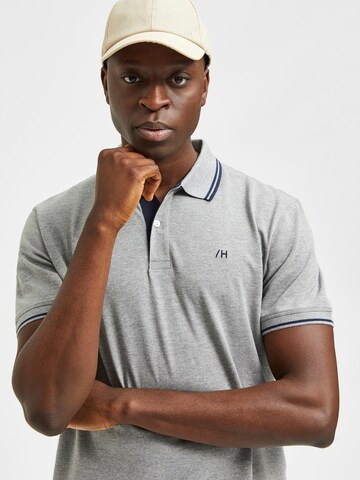 SELECTED HOMME Poloshirt 'Aze' in Grau