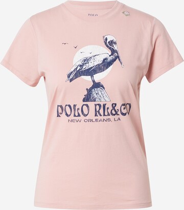Tricou de la Polo Ralph Lauren pe roz: față