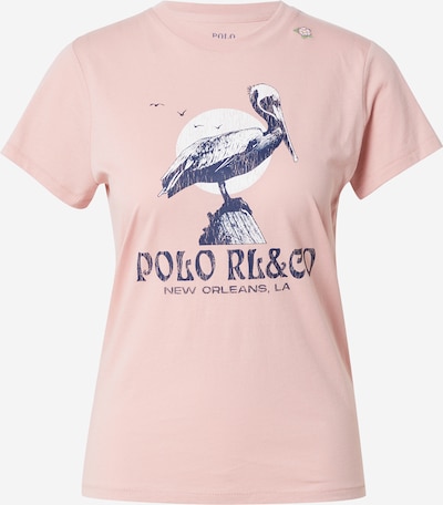 Polo Ralph Lauren T-shirt en bleu marine / rose / blanc, Vue avec produit