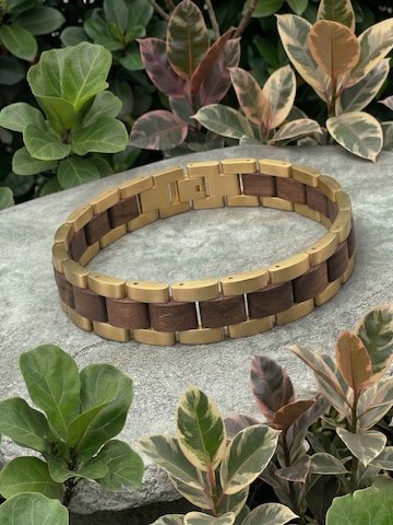 Bracelet 'LEHNSEE' Holzwerk en or