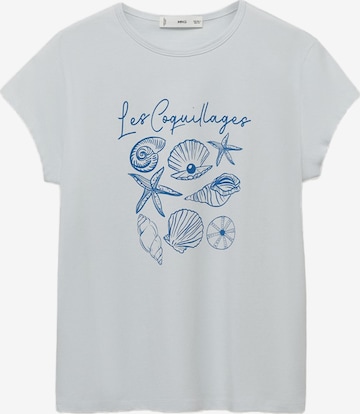 MANGO Тениска 'ILLUSTRA' в бяло: отпред