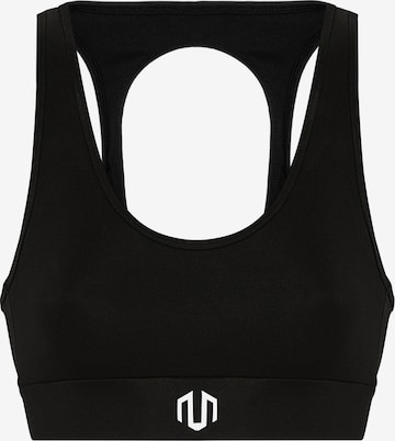 MOROTAI Bustier Urheilurintaliivit 'Kansei Chrome' värissä musta: etupuoli