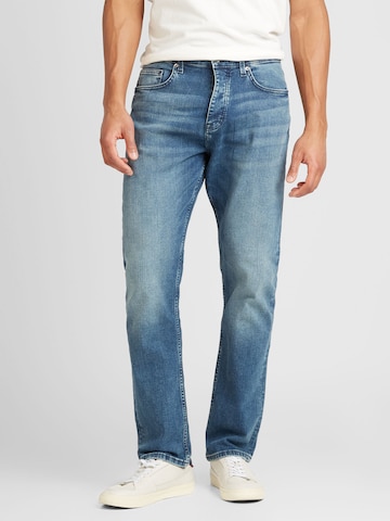 QS Regular Jeans i blå: framsida