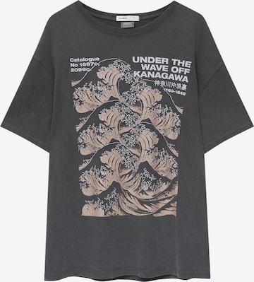 Pull&Bear T-Shirt in Grau: predná strana