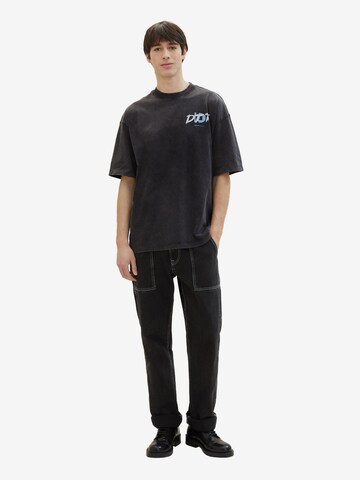 TOM TAILOR DENIM T-Shirt in Schwarz