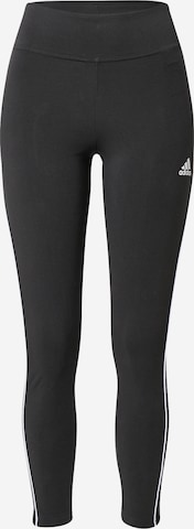 Skinny Pantaloni sport de la ADIDAS SPORTSWEAR pe negru: față