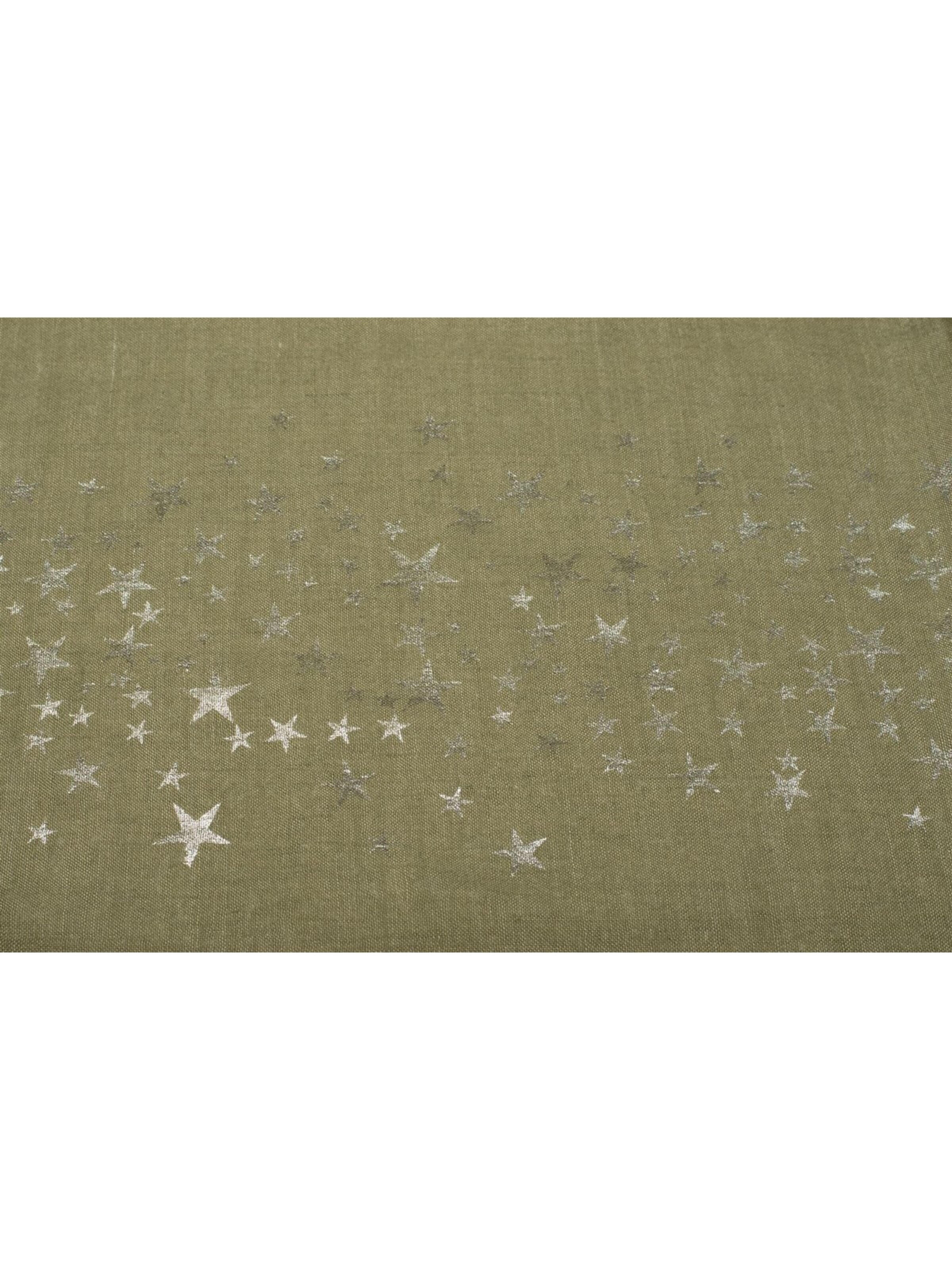 styleBREAKER Schlauchschal 'Loop Schal mit Metallic Sterne Print'‌‌‌ in Grün