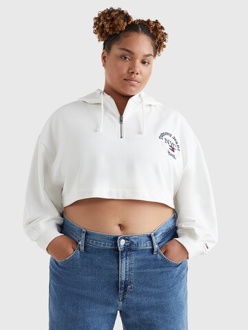 Tommy Jeans Curve Sweatshirt in White: front