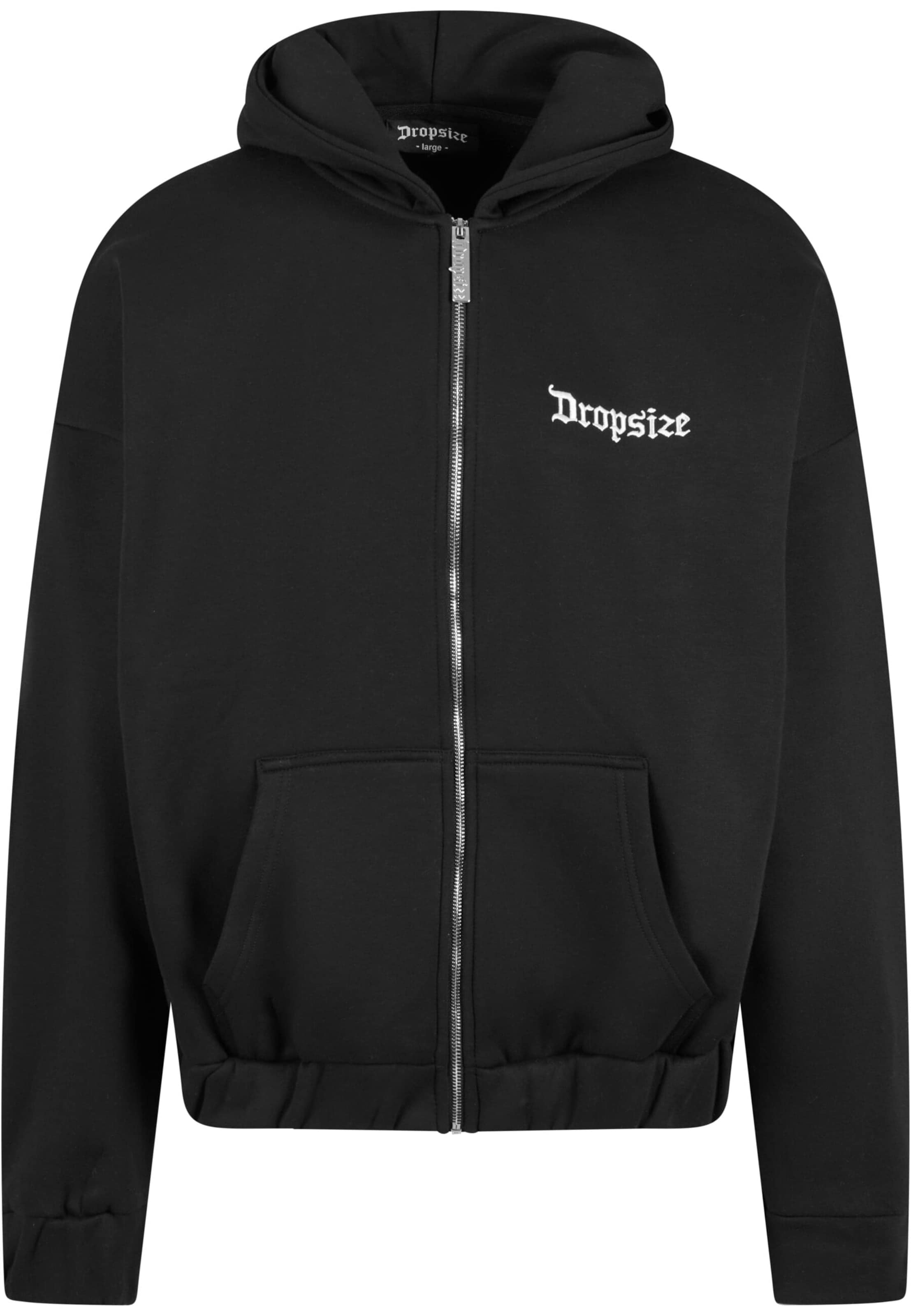 Dropsize Sweat jacket in Black: front
