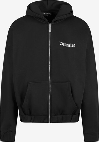 Veste de survêtement Dropsize en noir : devant