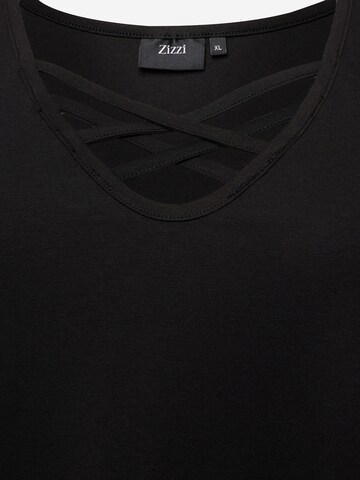 Zizzi Shirt 'Eriley' in Zwart