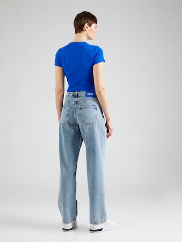 HUGO Blue Loosefit Jeans 'Leni' in Blauw