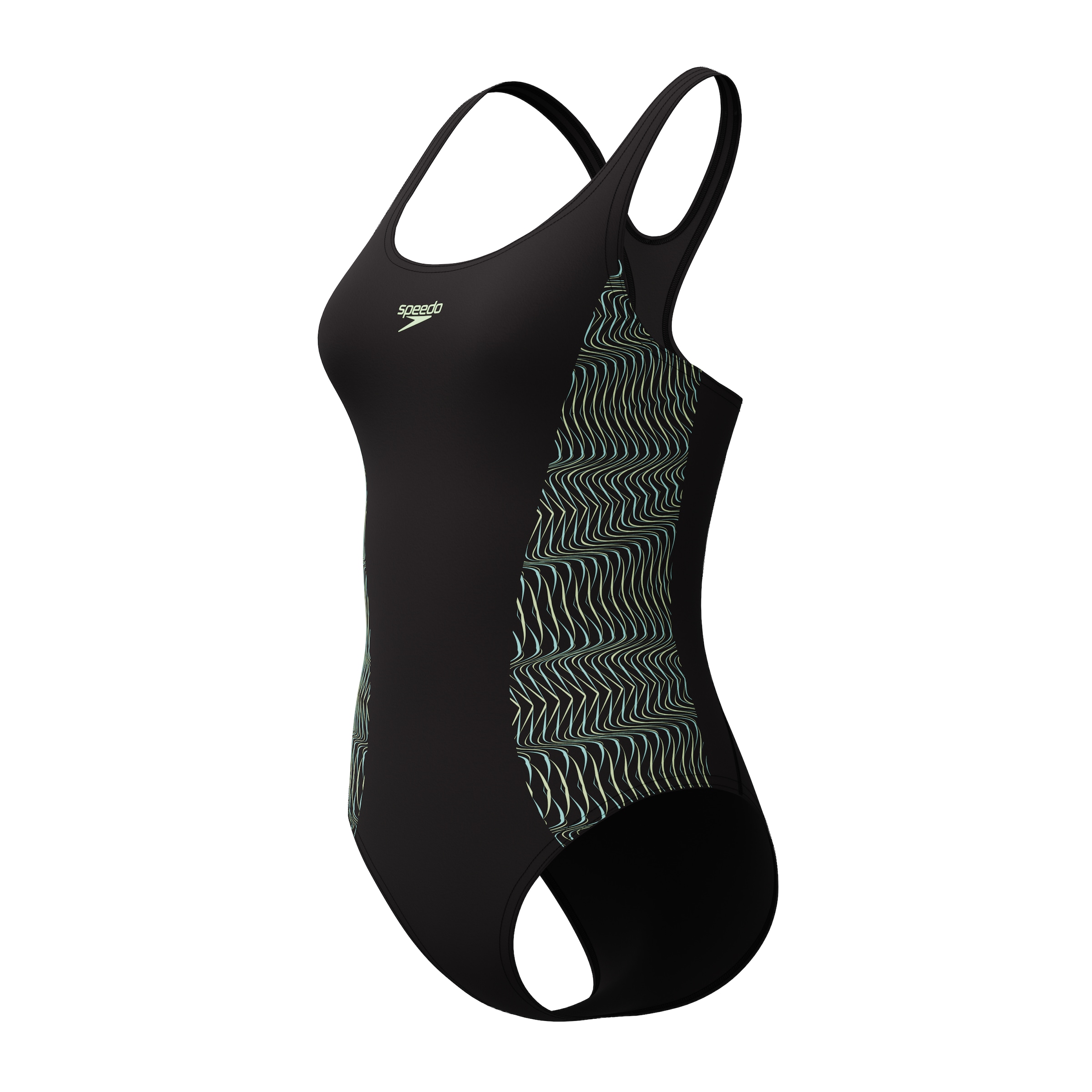 SPEEDO Bustier Badeanzug in Schwarz