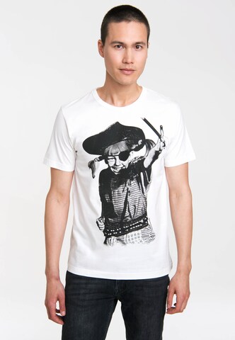 LOGOSHIRT Shirt 'Pirate' in Wit: voorkant