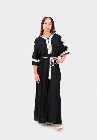 Elara Shirt Dress in Black